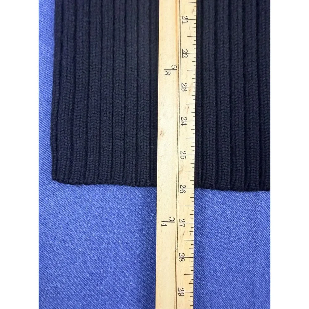 Banana Republic Women’s M Black Merino Wool Ribbed Mock Neck Sweater